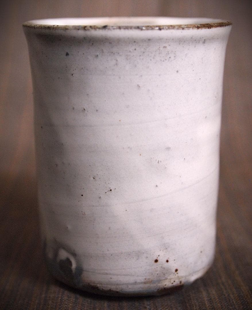 未使用★中里隆★唐津粉引筒湯呑セット★共箱