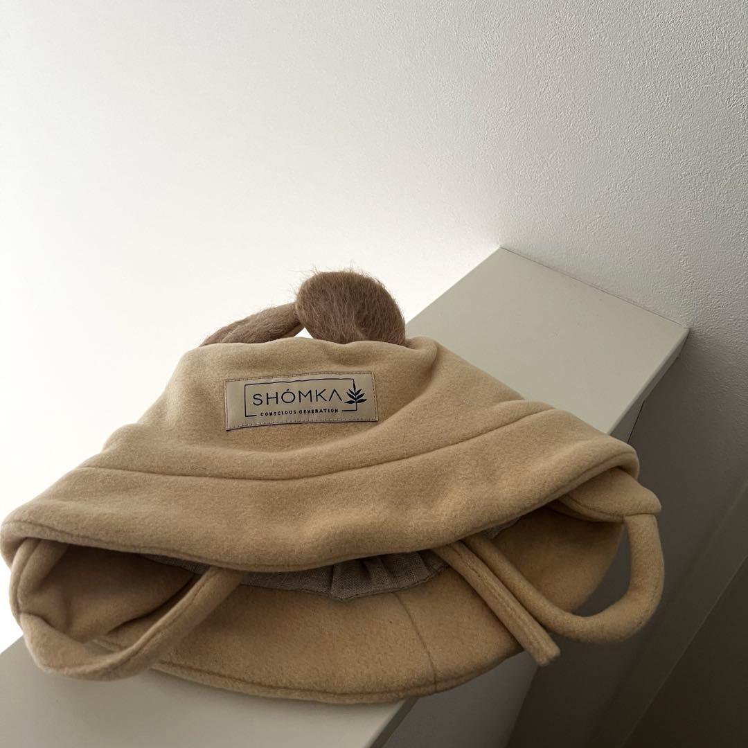 帽子 SHOMKA bear hat cream