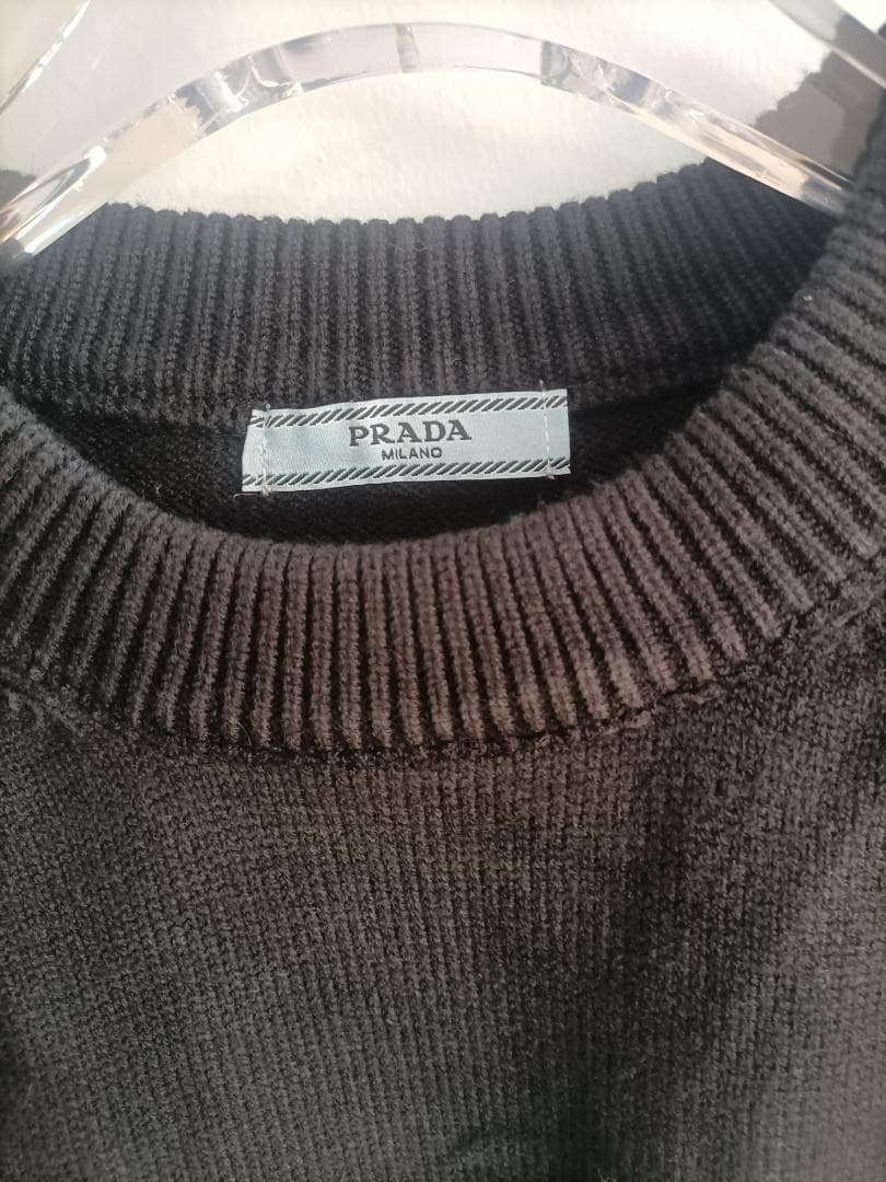 Sサイズ★プラダ ニット ブラック メンズ PRADA 長袖セーター
