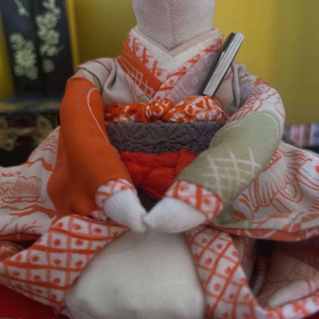 うさぎ雛 お雛様 古布 着物 アンティーク