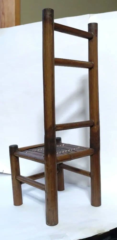 竹細工 椅子 イス 小物置き 花台 チェア レトロ アンティーク ビンテージ