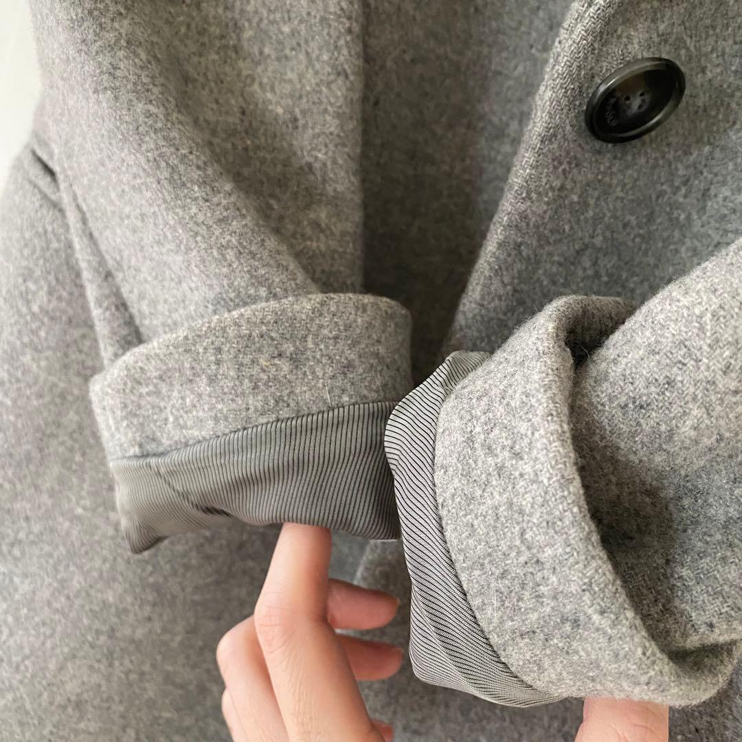 【良品】ENFOLD エンフォルド ライトメルトン テーラーコート　グレー　38