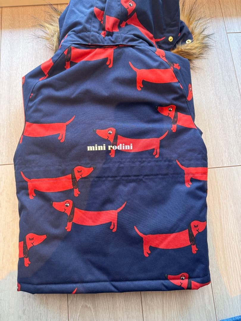 mini rodini 犬プリントコート 92−98