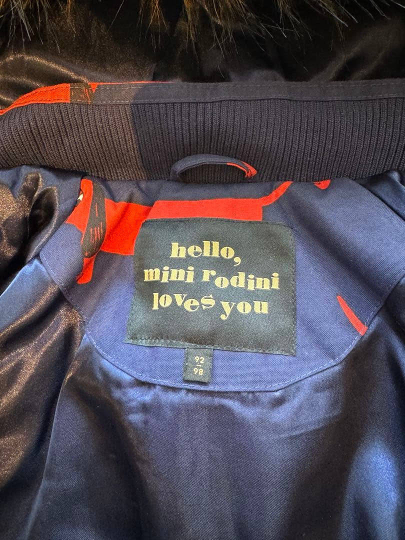 mini rodini 犬プリントコート 92−98