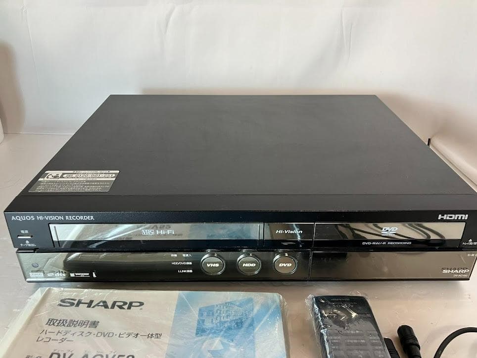 美品　SHARP AQUOS ビデオ一体型DVDレコーダー DV-ACV52