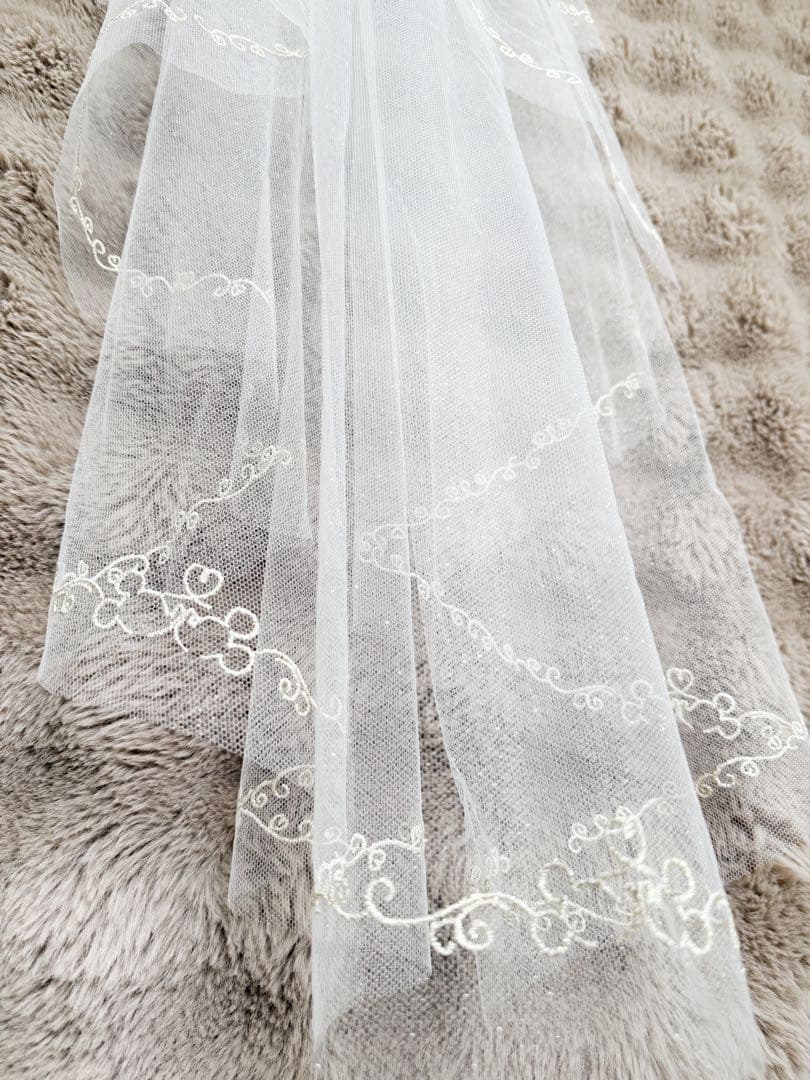 FTW ミラコスタ ウェディング ミッキーベール ショート ラメあり