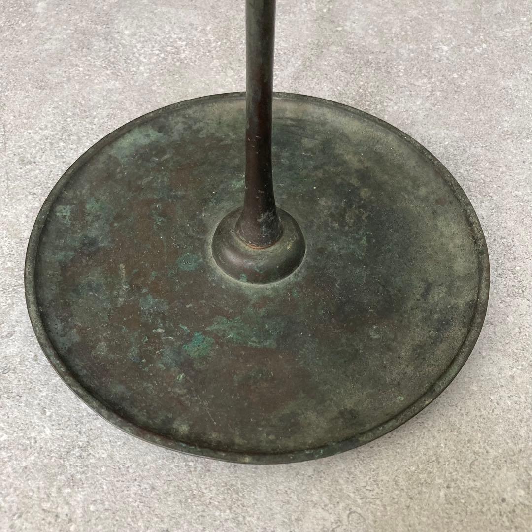 江戸時代 燭台 蝋燭立て 青銅製 茶道 瞑想 ヨガ ヒーリング 骨董 古美術