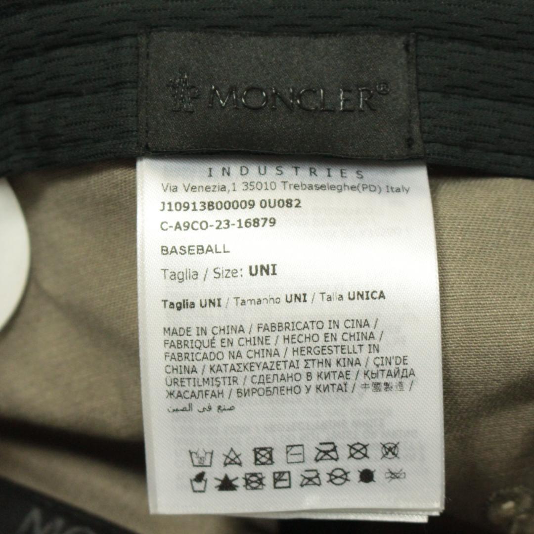 【新品】 MONCLER MATT BLACK　ベースボールキャップ　ミラーロゴ