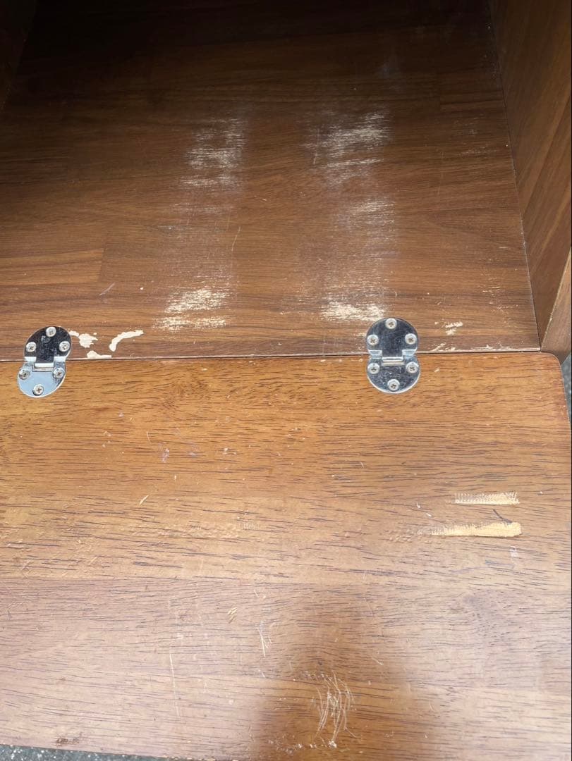 ライティングビューロー　木製電話台 引き出し付き ブラウン