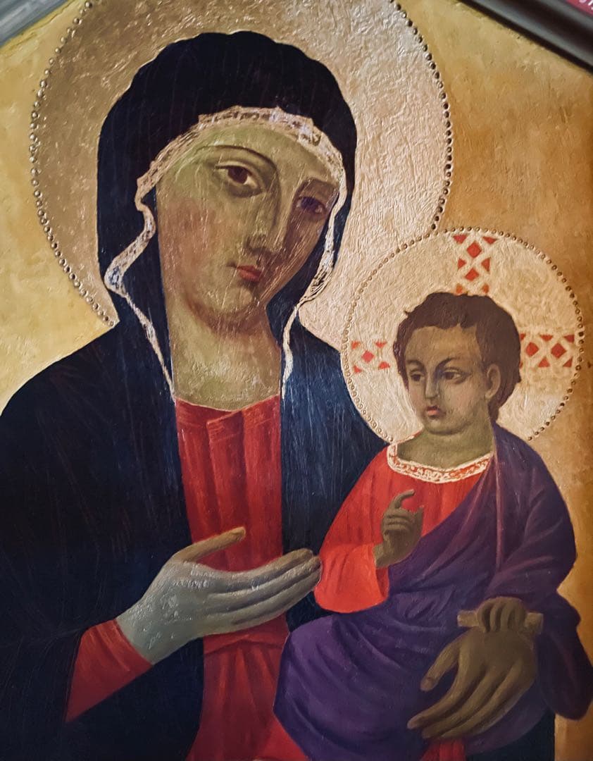 専用【本物保証】聖母子像 イコン画 ロシア正教 キリスト 宗教 テンペラ 油彩