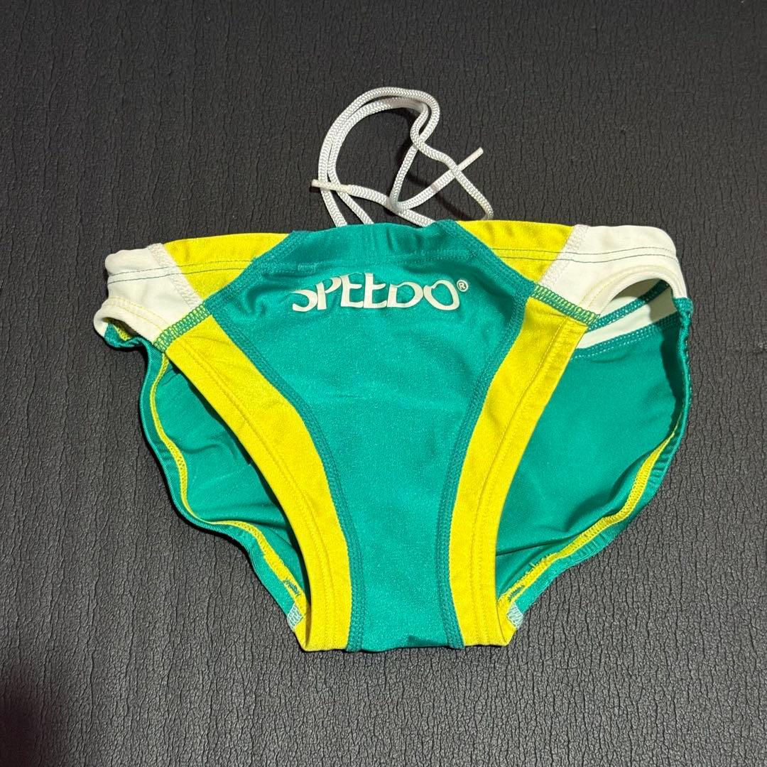 Speedo 競泳用水着 グリーン/イエロー 140サイズ