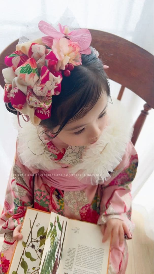 a*✿様 七五三　七五三髪飾り　ヘッドドレス　着物髪飾り　リメイク髪飾り　040