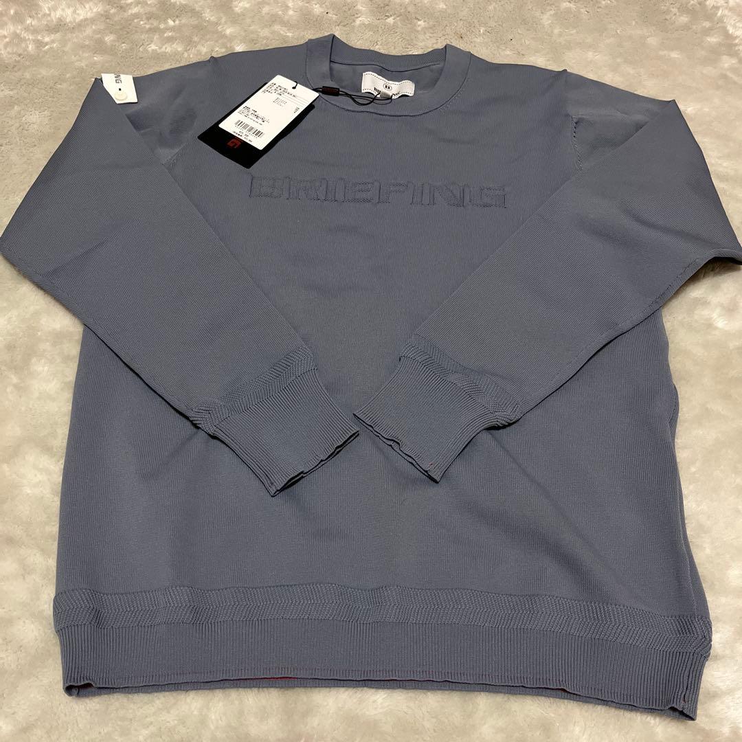 【新品】BRIEFINGゴルフ　レディース　グレー　クルーネックニット　M