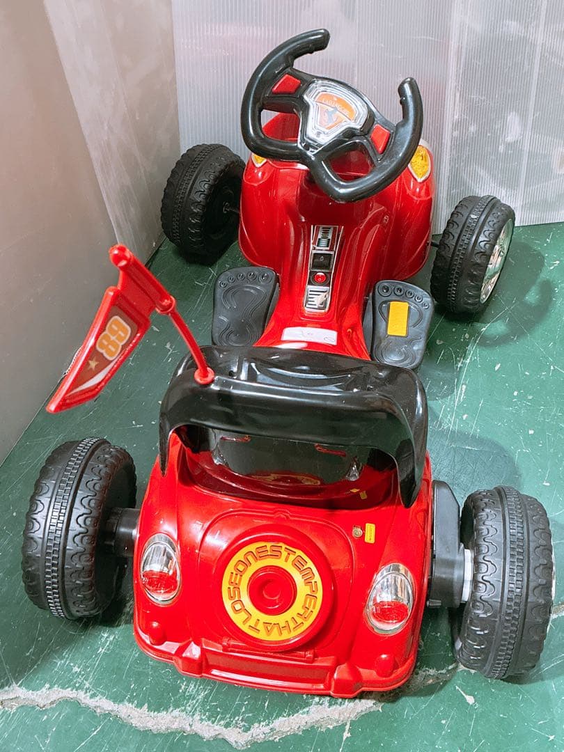 【ジャンク】電動カート 子供用 電動乗用カー レーシングカート 4輪 説明書付き