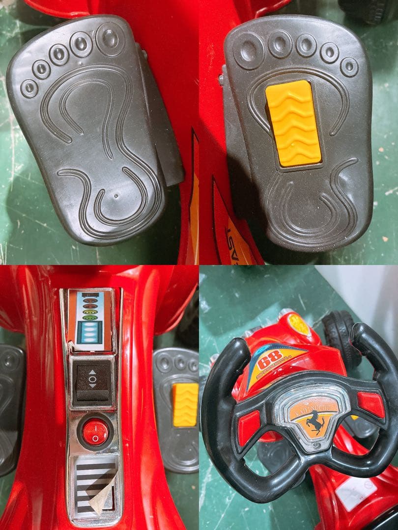 【ジャンク】電動カート 子供用 電動乗用カー レーシングカート 4輪 説明書付き