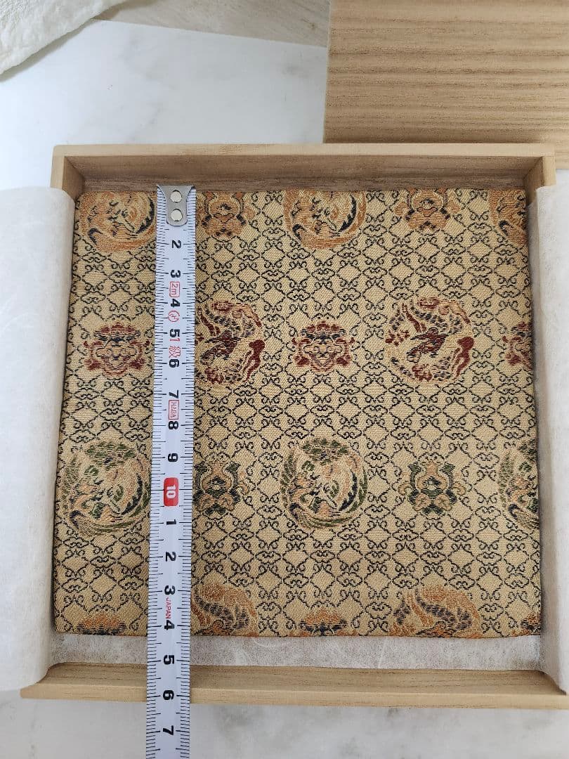 井伊家伝来 龍花模様 帛紗　雲菱格子龍鳳文　茶道　共箱