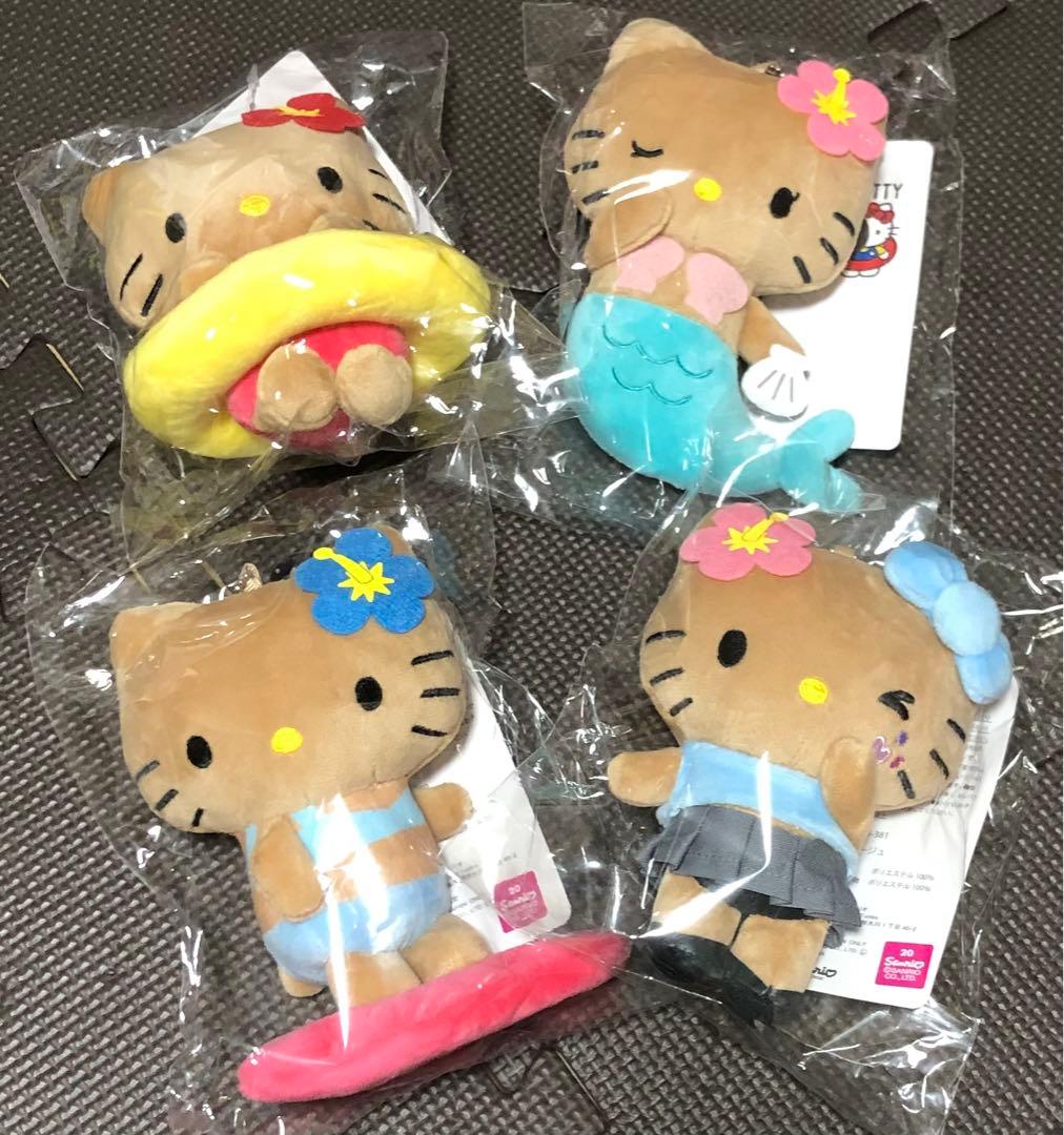 日焼けキティ　4点セット　新品　マスコットチャーム　コギャルキティ　キティちゃん