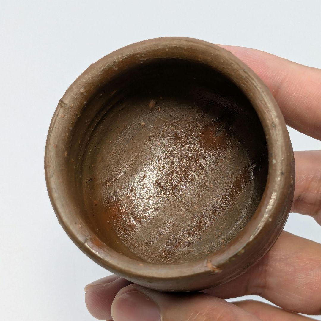 岡山県重要無形文化財 金重道明 備前焼 伊部徳利&酒呑 共箱合布栞 酒器 食器