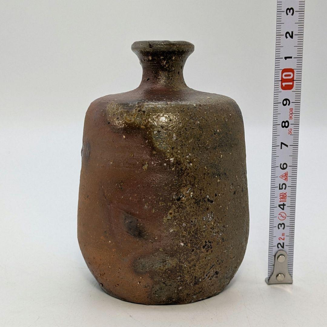 岡山県重要無形文化財 金重道明 備前焼 伊部徳利&酒呑 共箱合布栞 酒器 食器