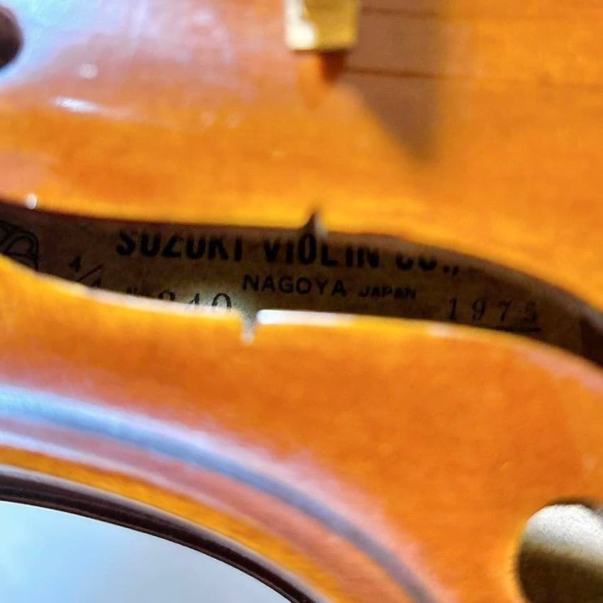 【訳あり大特価】SUZUKI バイオリン No.240 4/4 1975 虎木