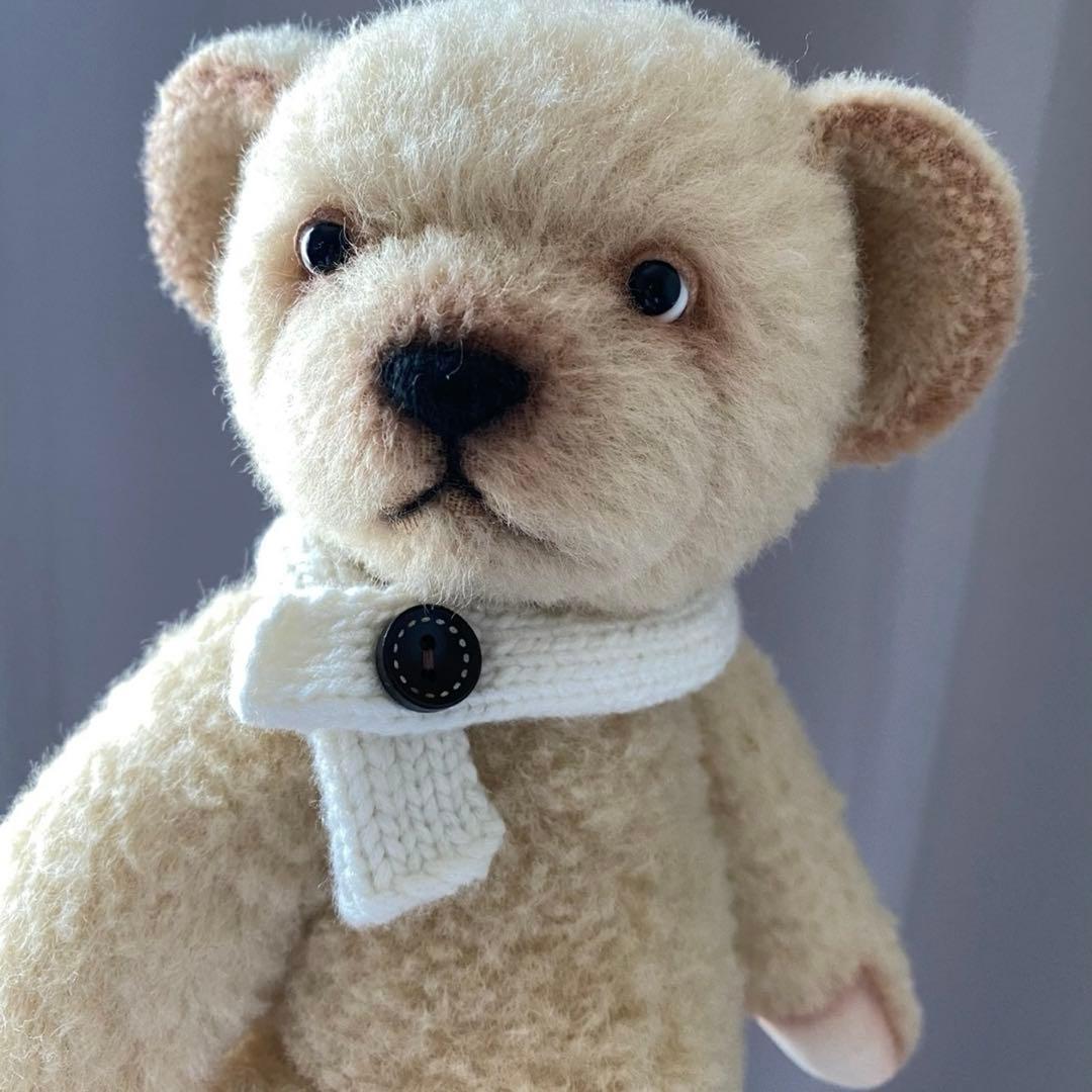 眠気がでてきたくま ぬいぐるみ ハンドメイド 海外作家様 テディベア