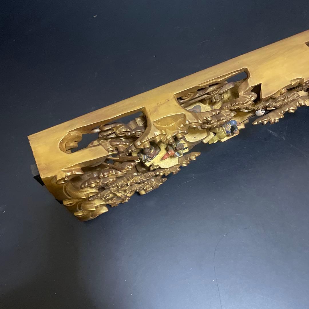 時代物　欄間　人物　褌夢刀作　昭和７年