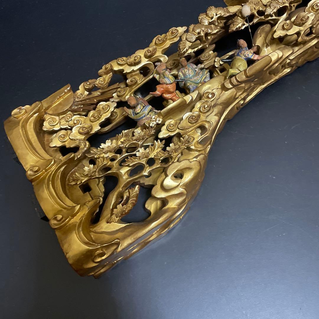 時代物　欄間　人物　褌夢刀作　昭和７年