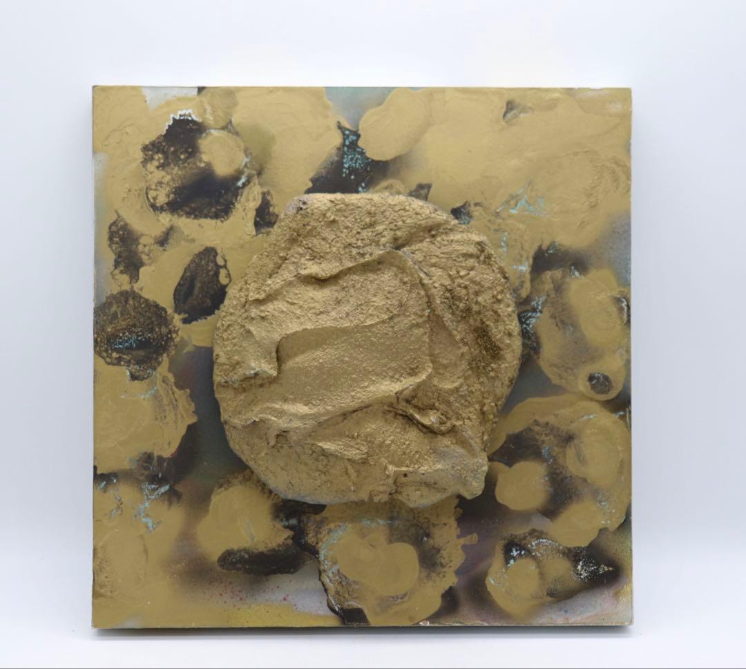 坂田甚内作　金彩陶額　オブジェ　送料込み250612