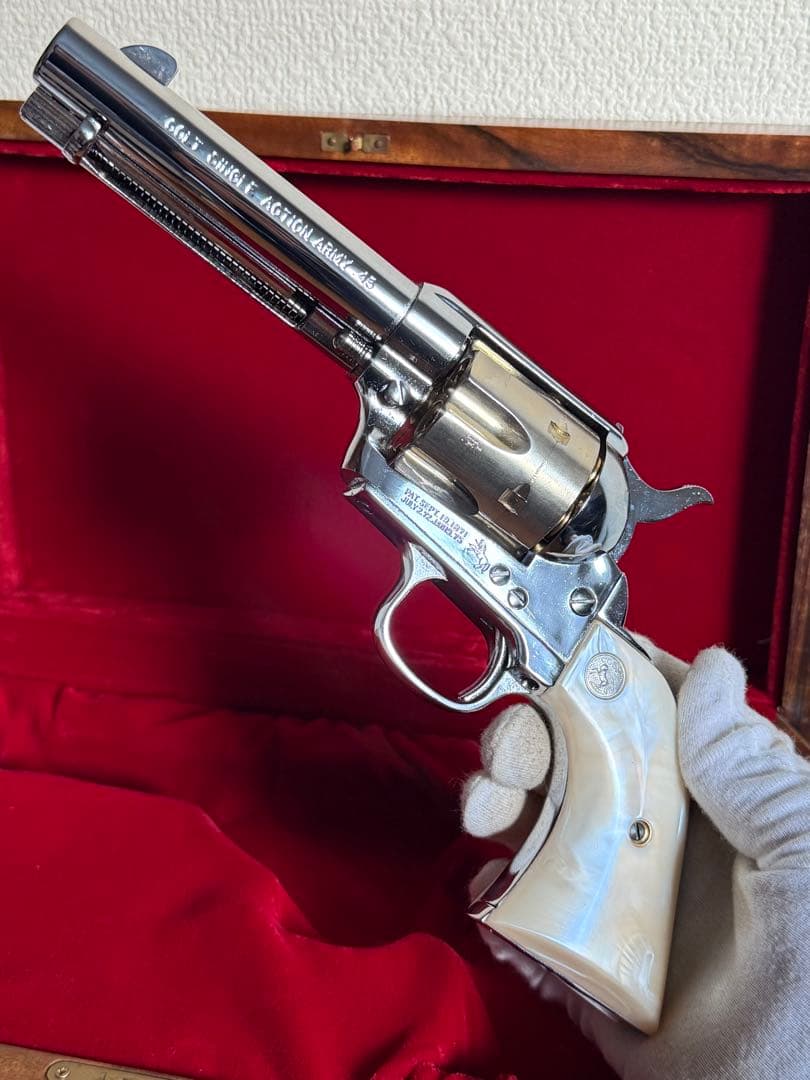木製化粧箱付 HWS ハートフォード コルト SAA オールシルバー モデルガン