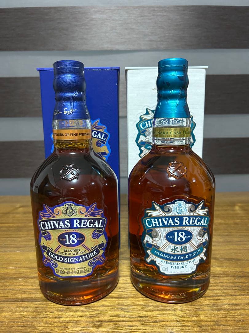 CHIVAS REGAL 18年 ゴールドシグネチャー & 水楢18年セット