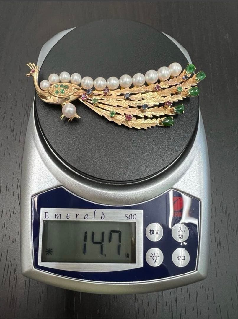 h*i様 K14 ブロー パール 真珠 ルビー エメラルド サファイア 翡翠 1