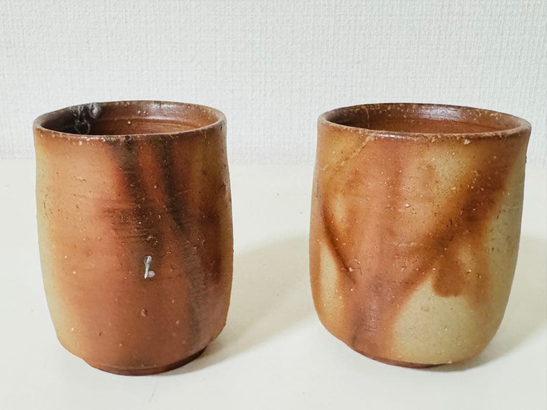 備前焼 人間国宝 伊勢崎淳 湯呑 共箱 陶芸