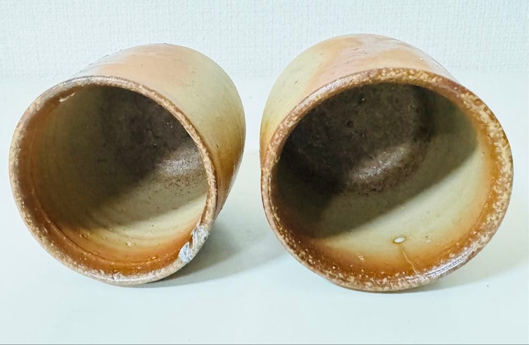 備前焼 人間国宝 伊勢崎淳 湯呑 共箱 陶芸