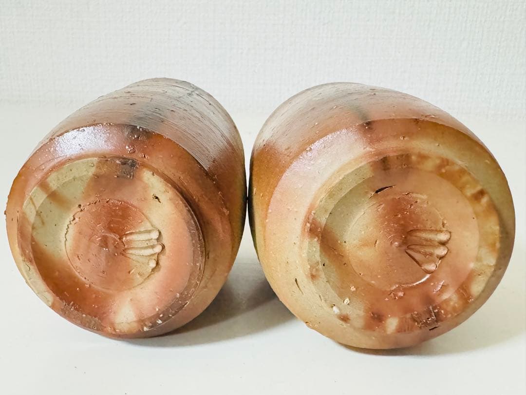 備前焼 人間国宝 伊勢崎淳 湯呑 共箱 陶芸