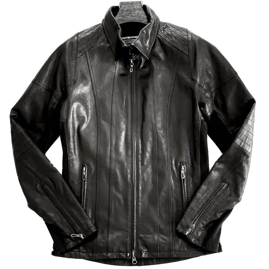 5351 POUR LES HOMMES シングルライダースジャケット レザー