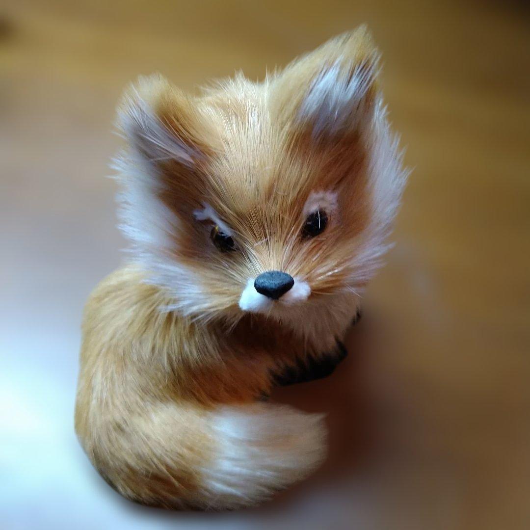 キツネ3体の置物　ビンテージ　ハンドメイド　一点物