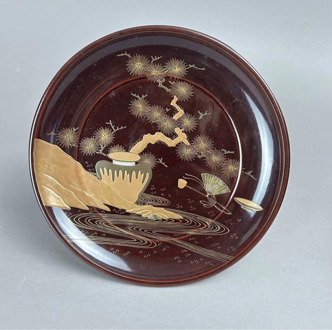 漆器皿10まいセット 金箔装飾 木箱付き