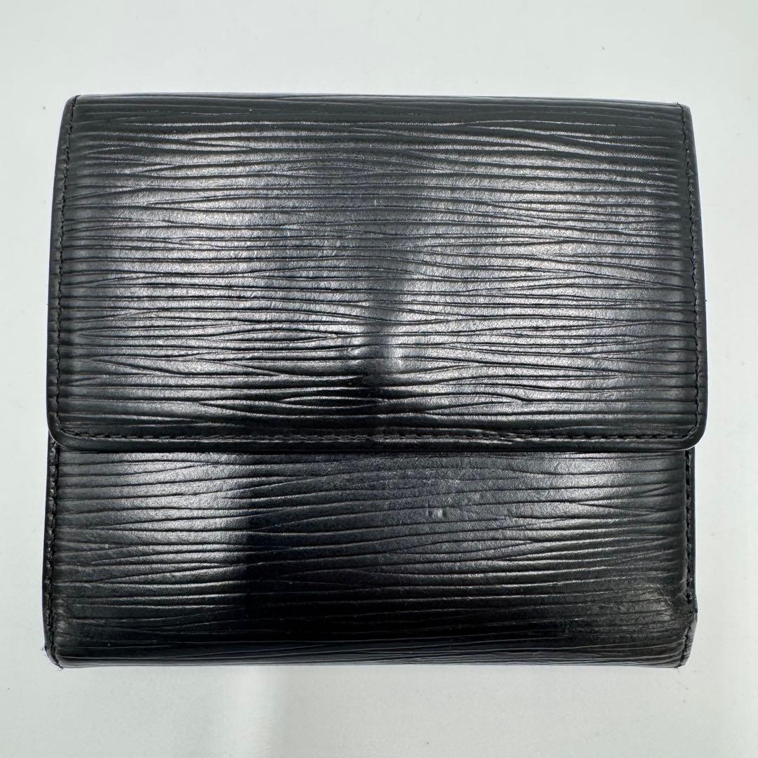 ルイ ヴィトン エピ ポルトモネ ビエ カルトクレディ レザー 3つ折財布 黒