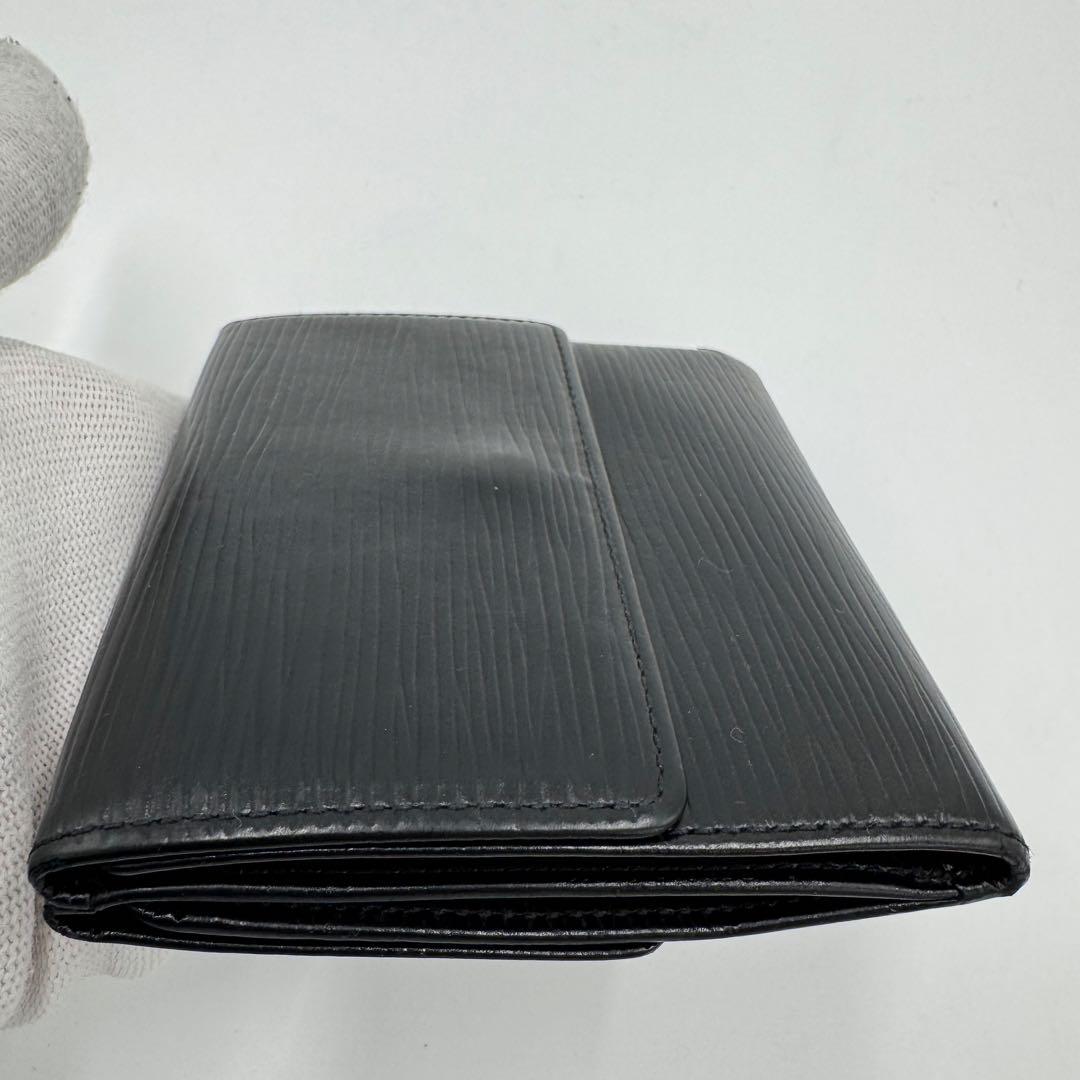 ルイ ヴィトン エピ ポルトモネ ビエ カルトクレディ レザー 3つ折財布 黒