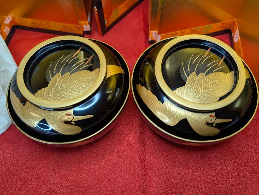 「こちらは専用出品です」明治時代 輪島塗 金蒔絵 椀 2客