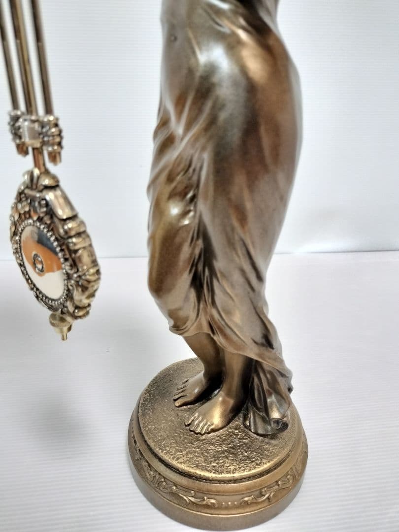 CITIZEN　シチズン　新平和の女神　振り子置き時計　金色イブシ仕上げ　像