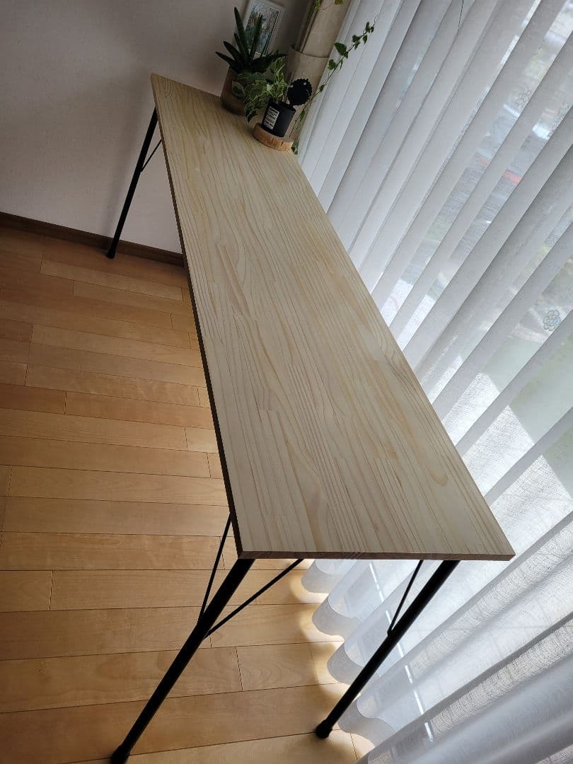 【∮mei∮さん】156×38高さ72ナチュラルクリア　カウンターテーブル