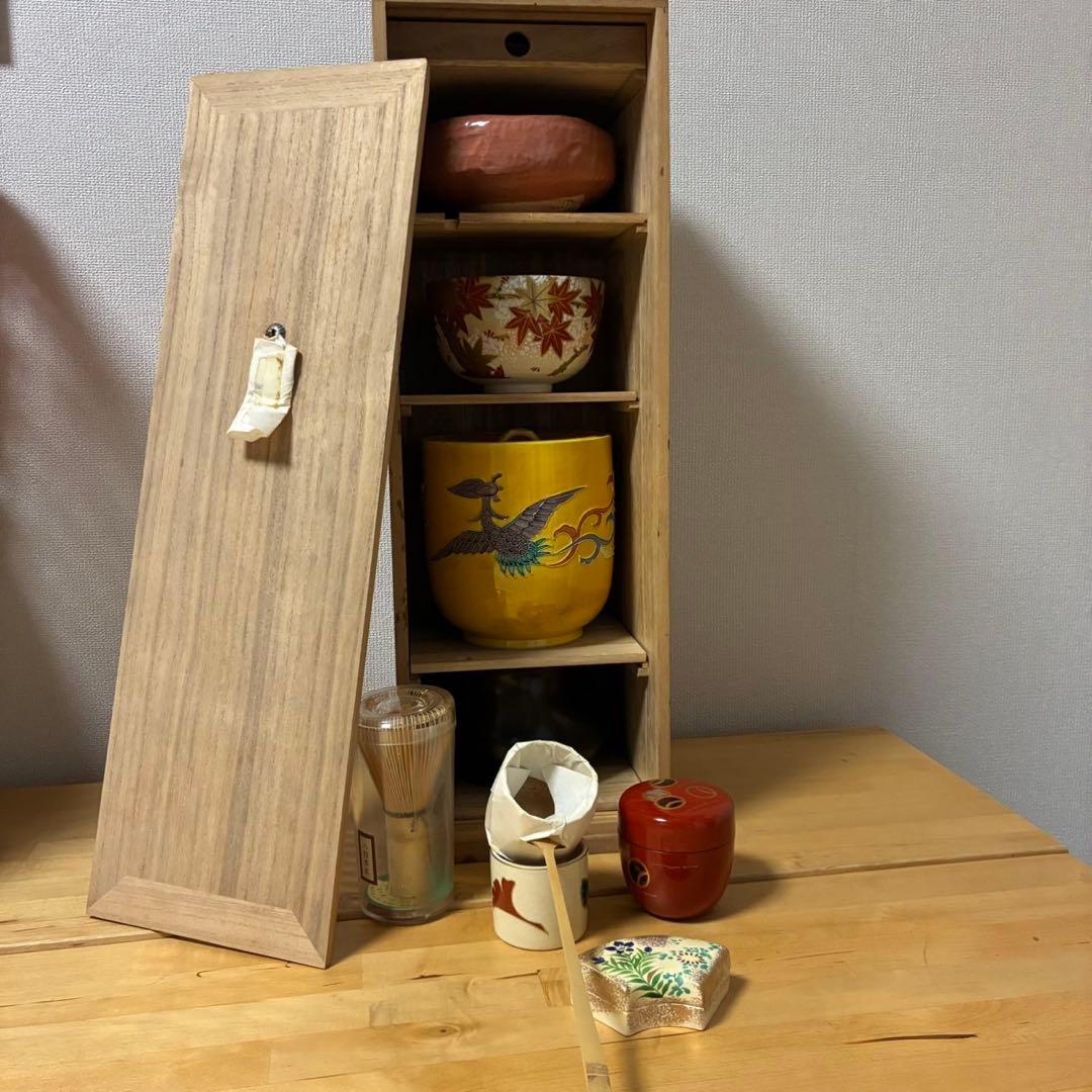 桐短冊箱茶道具一式セット❣️