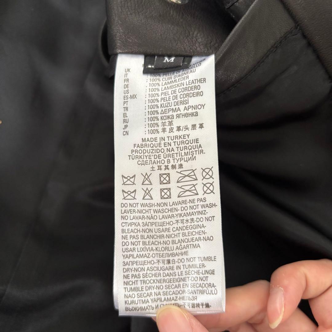 【極美品✨】ディーゼル　レザージャケット　シングル　ラムレザー　ライダース　黒