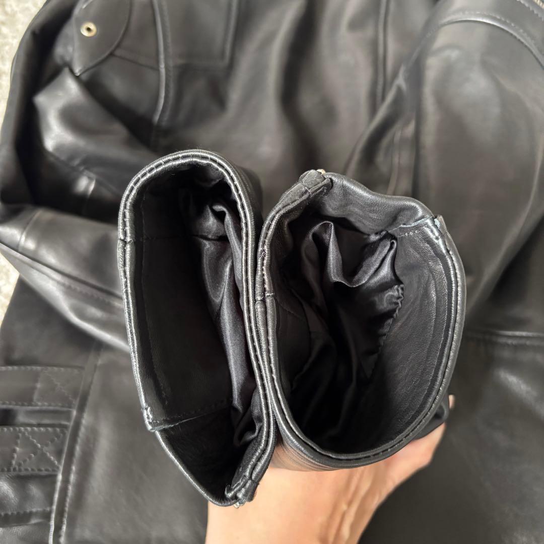 【極美品✨】ディーゼル　レザージャケット　シングル　ラムレザー　ライダース　黒