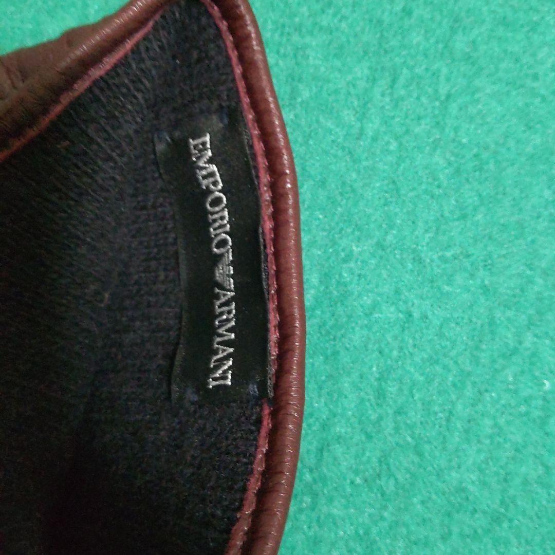 EMPORIO ARMANI 手袋 ワイン グローブ エンポリオ アルマーニ