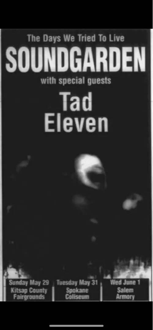 希少'94 soundgarden/TAD/Elevenライブ　tシャツ