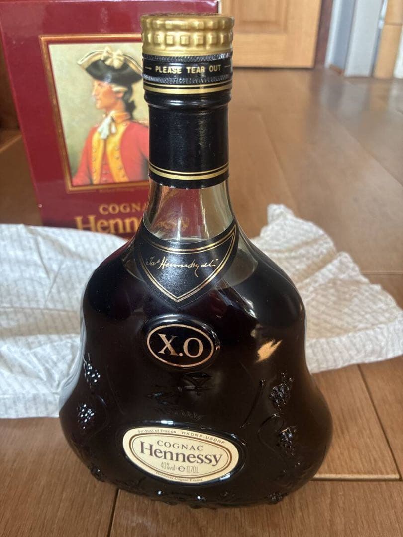 未開封　Hennessy XO コニャック 金キャップ　グリーンボトル