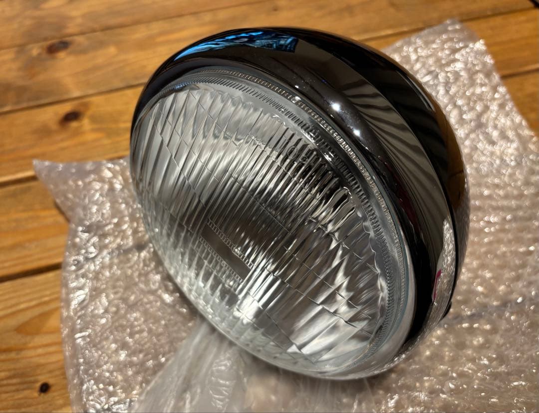 ルーカスタイプヘッドライト グロスブラック/クロームリム　(GOODS)