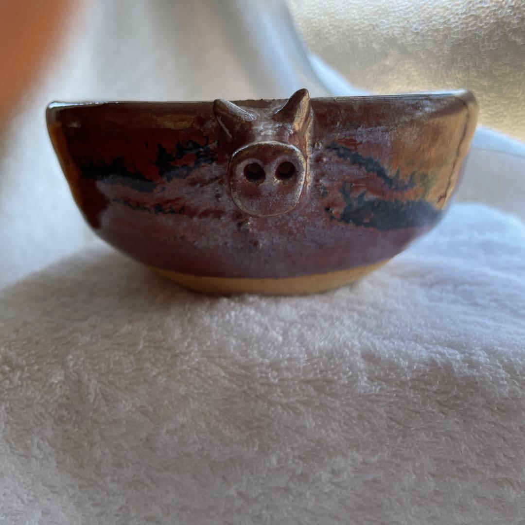 酒器　片口　亥　直径約14㌢
